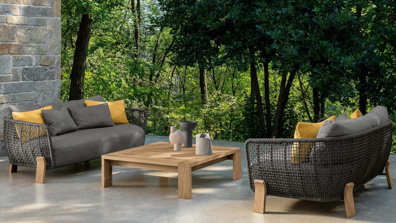 Argo Wood Outdoor Love seat sofa Talenti